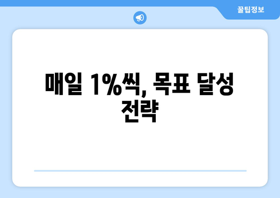 매일 1% 성장하는 자기계발 습관 만들기